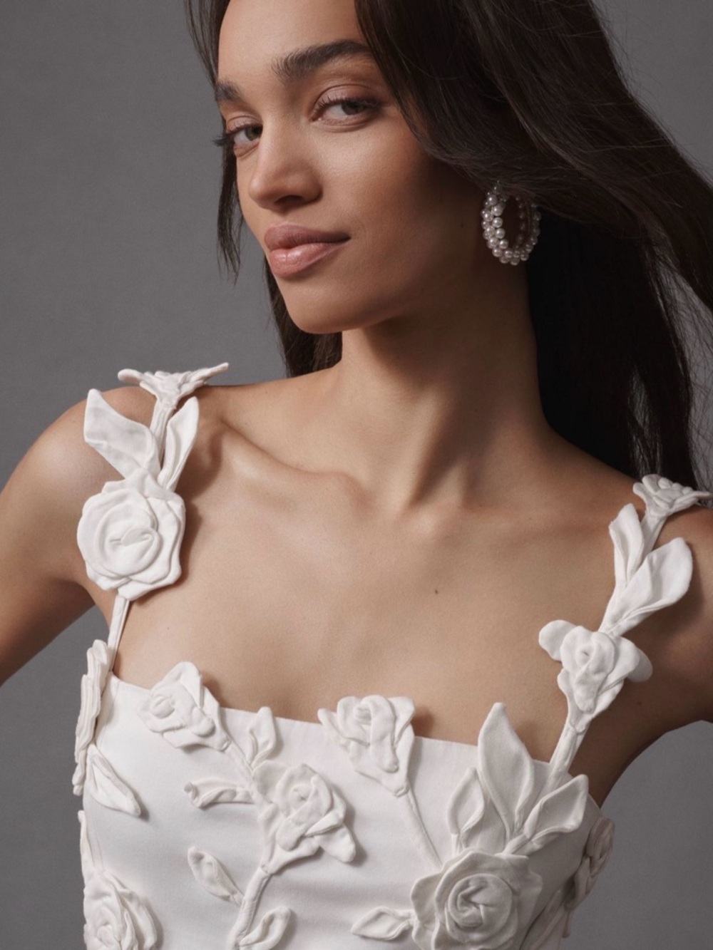 BHLDN White Floral Appliqué Mini Dress - Picture 3 of 5
